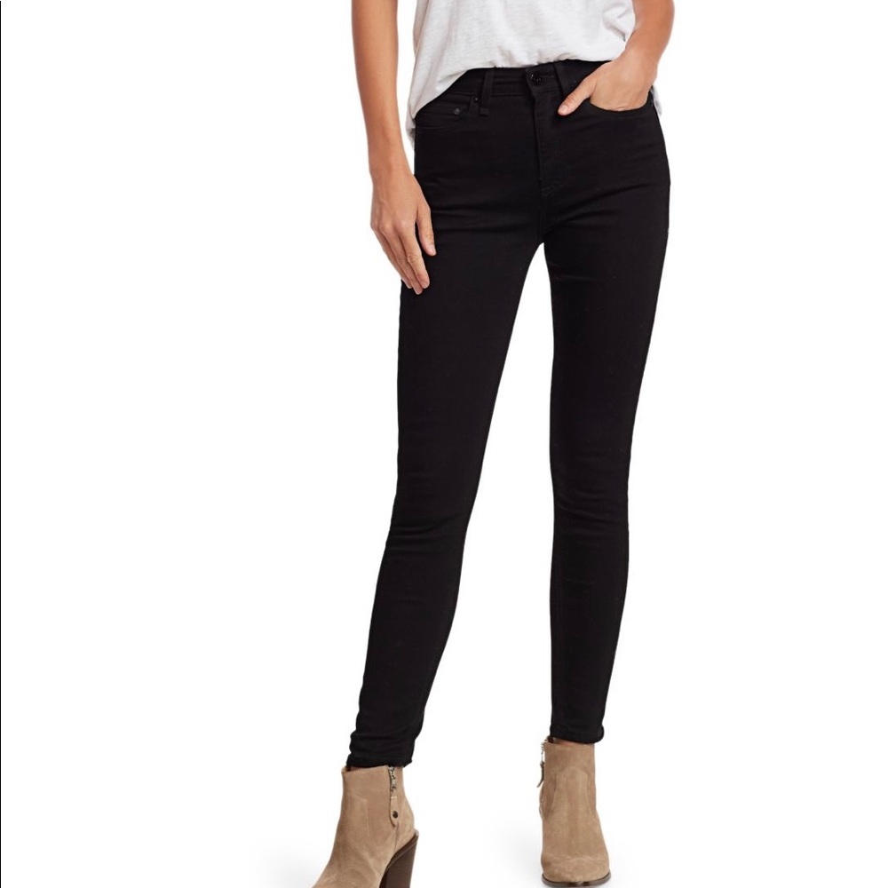 Rag & Bone 9” midrise ankle skinny jeans